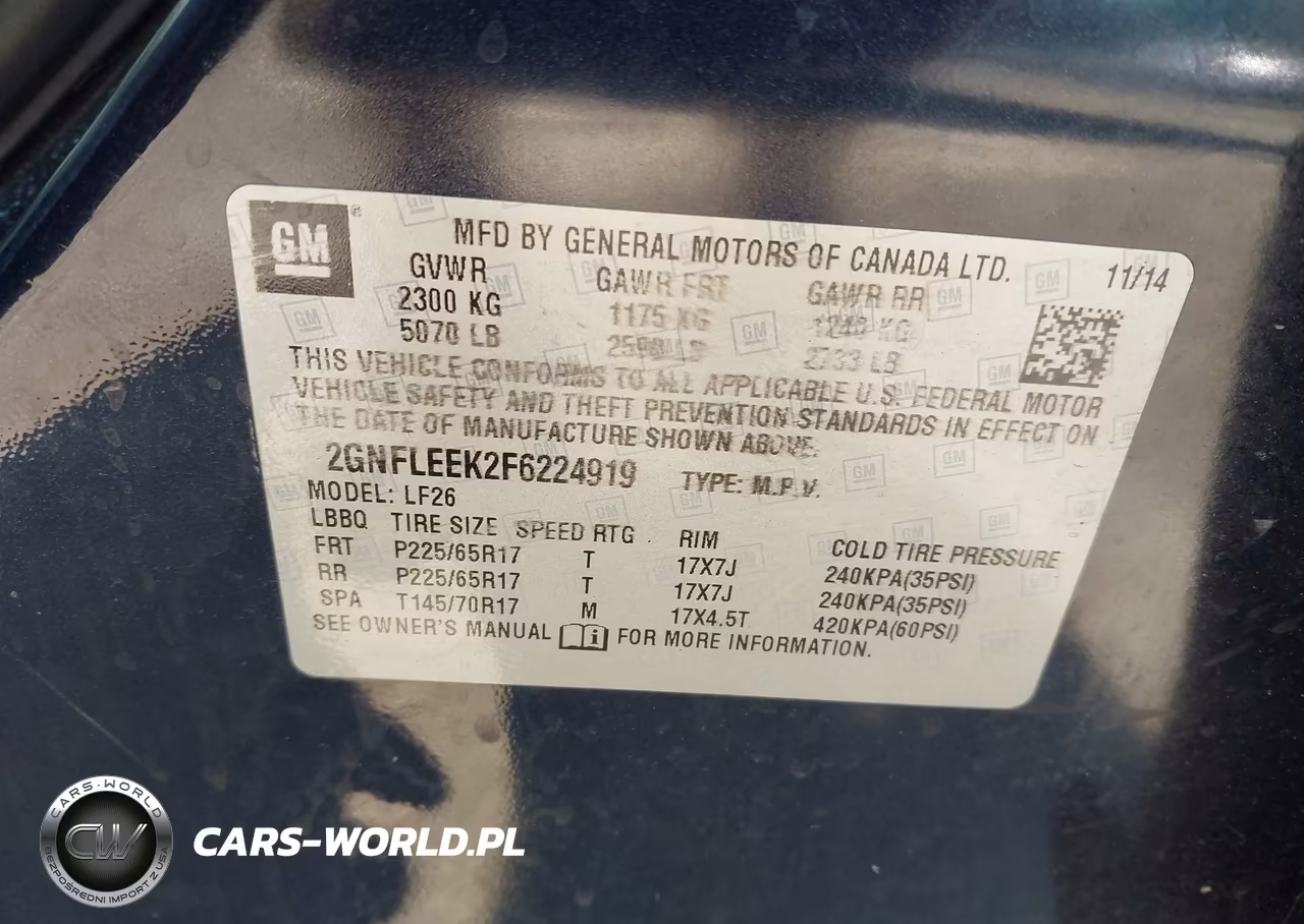 2015 Chevrolet Equinox Ls VIN:2GNFLEEK2F6224919 - 9