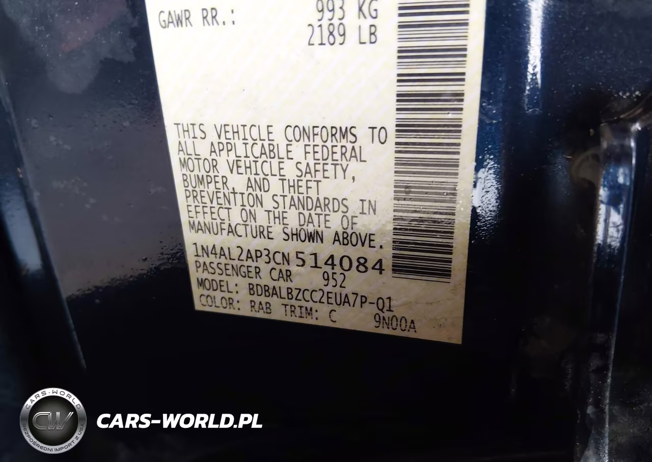 2012 Nissan Altima 2.5 S VIN:1N4AL2AP3CN514084 - 9