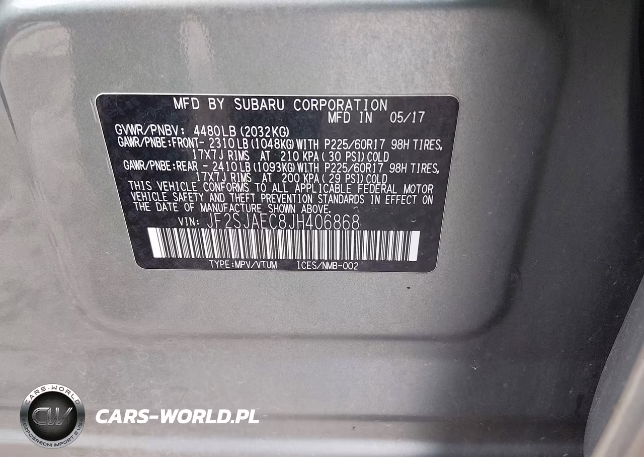 2018 Subaru Forester 2.5I Premium VIN:JF2SJAEC8JH406868 - 9