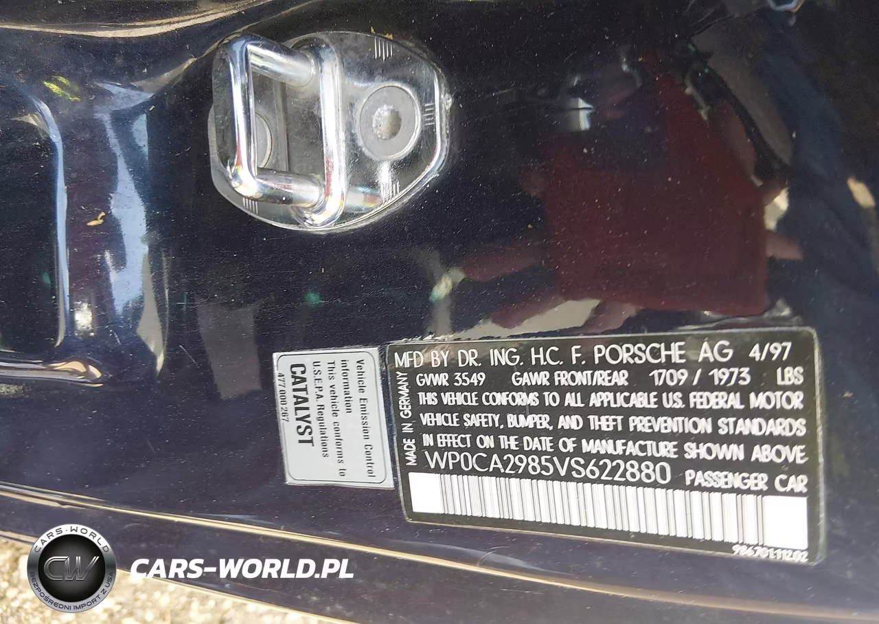 1997 Porsche Boxster VIN:WP0CA2985VS622880 - 9