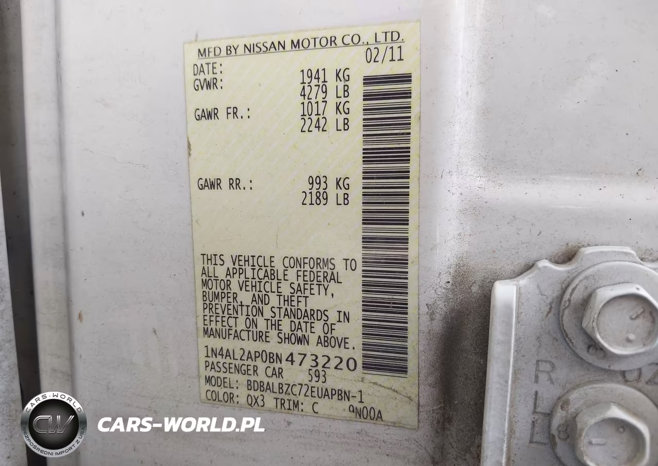 2011 Nissan Altima 2.5 S VIN:1N4AL2AP0BN473220 - 9