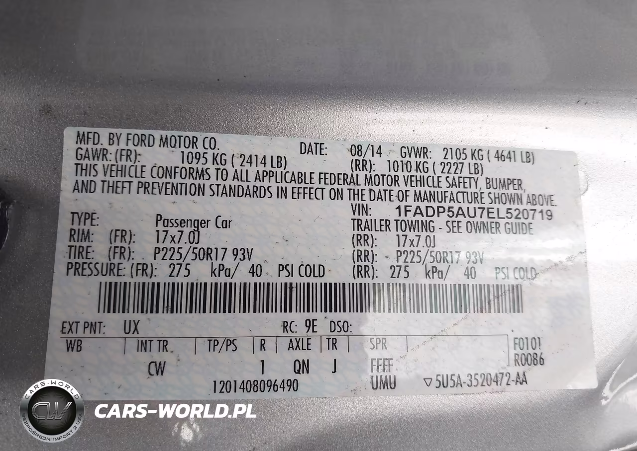 2014 Ford C-Max Hybrid Se VIN:1FADP5AU7EL520719 - 9