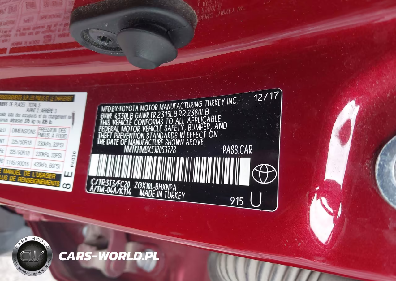 2018 Toyota C-Hr Xle Premium VIN:NMTKHMBX5JR053728 - 9