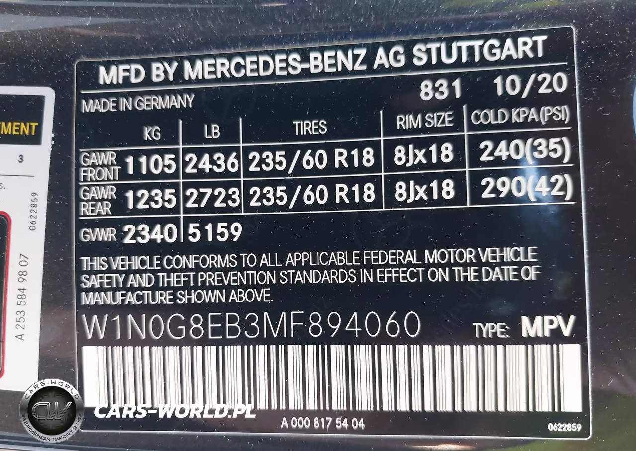 2021 Mercedes-Benz Glc 300 4Matic Suv VIN:W1N0G8EB3MF894060 - 9
