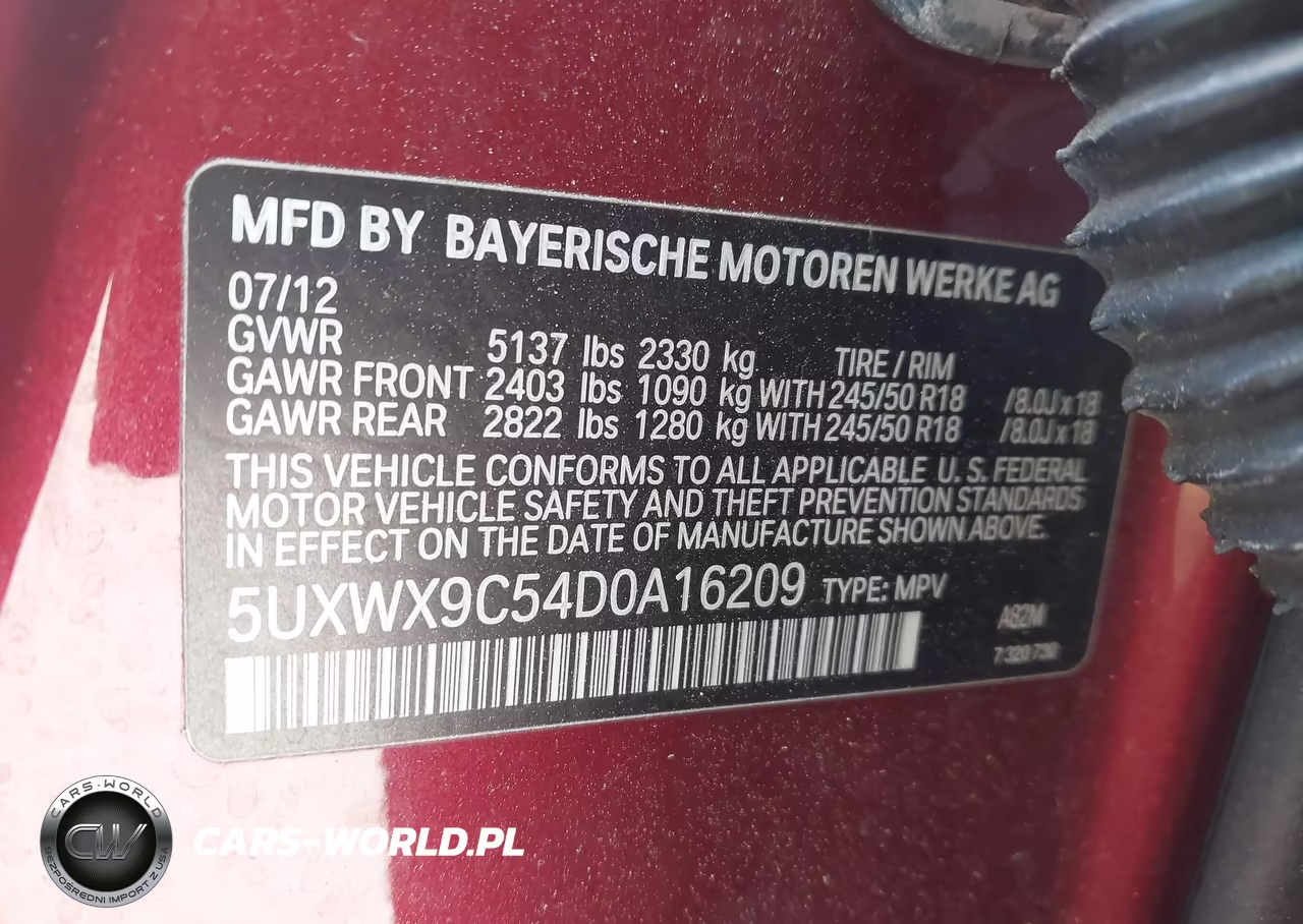 2013 BMW X3 xDrive28I VIN:5UXWX9C54D0A16209 - 9