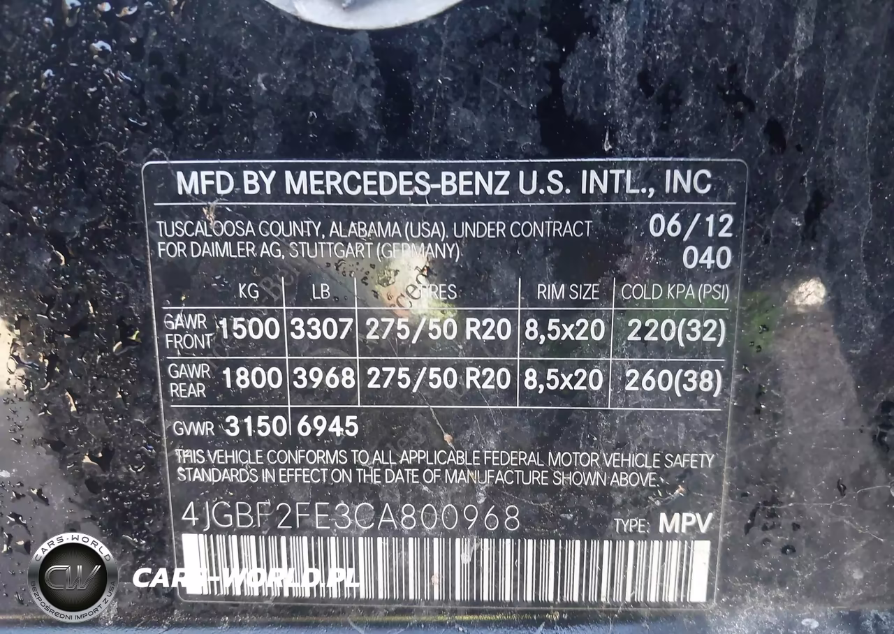 2012 Mercedes-Benz Gl 350 Bluetec 4Matic VIN:4JGBF2FE3CA800968 - 9