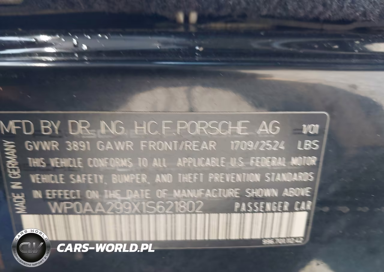 2001 Porsche 911 Carrera-Carrera 4 VIN:WP0AA299X1S621802 - 9