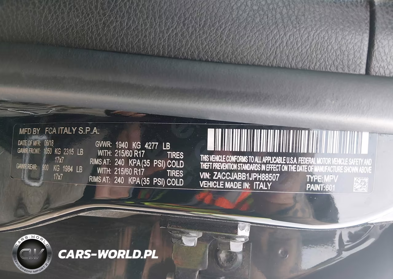 2018 Jeep Renegade Latitude Fwd VIN:ZACCJABB1JPH88507 - 9