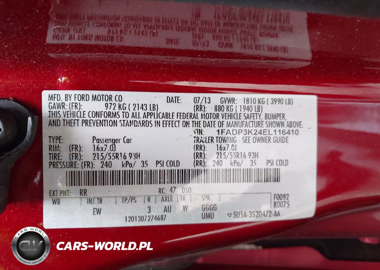 2014 Ford Focus Se VIN:1FADP3K24EL116410 - 9