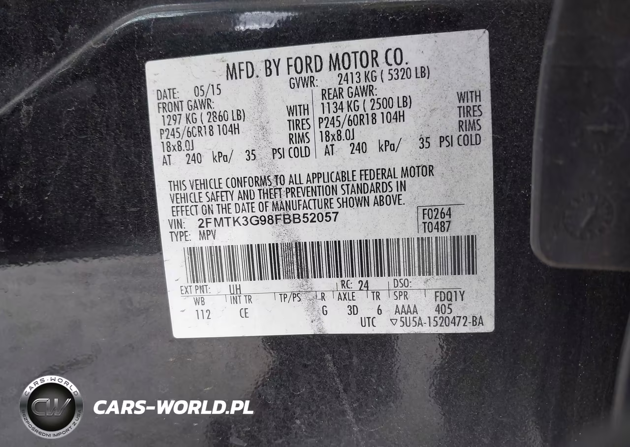 2015 Ford Edge Se VIN:2FMTK3G98FBB52057 - 9
