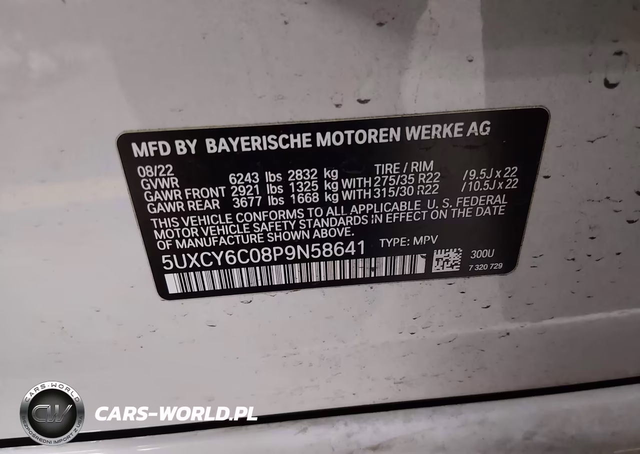 2023 BMW X6 xDrive40I VIN:5UXCY6C08P9N58641 - 9