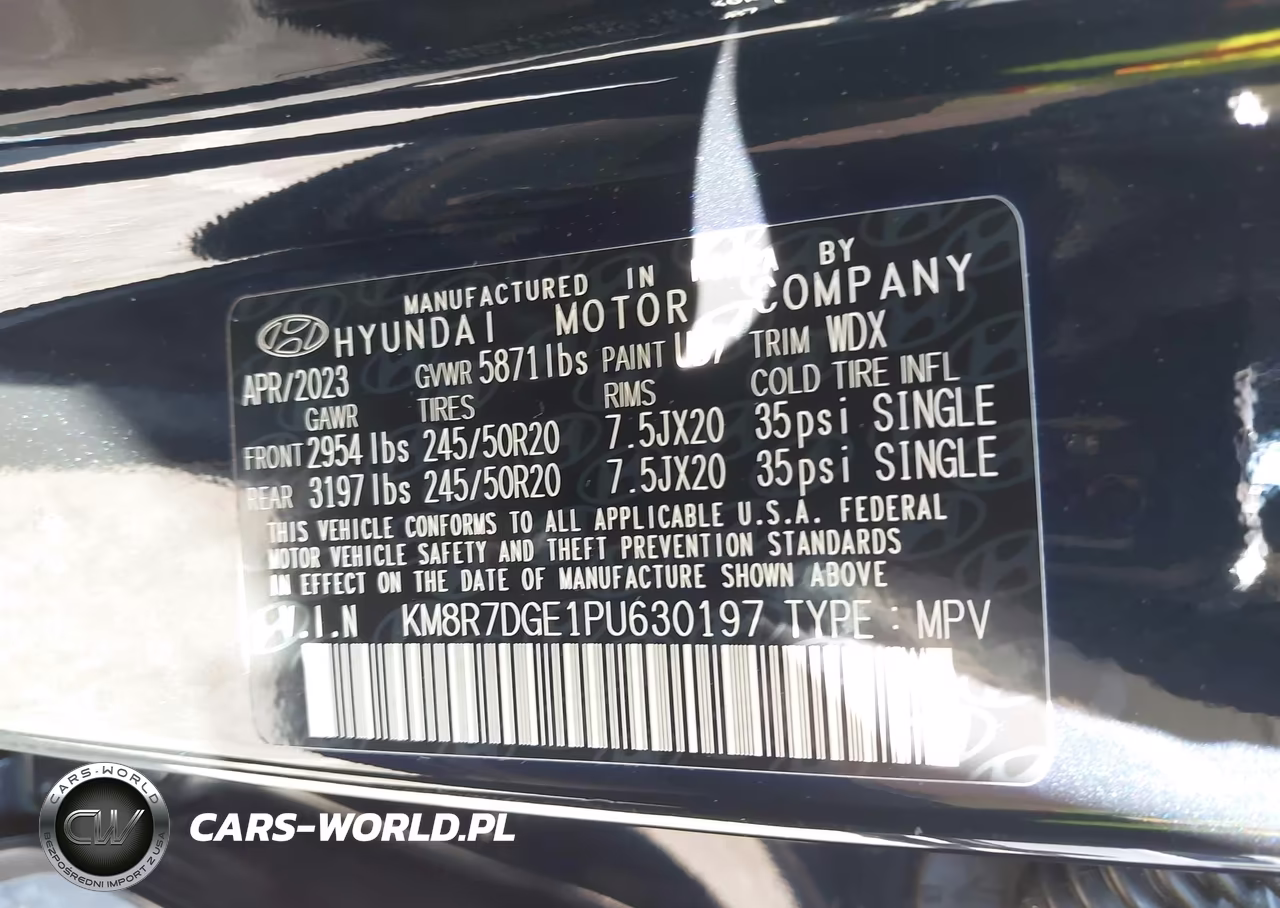 2023 Hyundai Palisade Calligraphy VIN:KM8R7DGE1PU630197 - 9