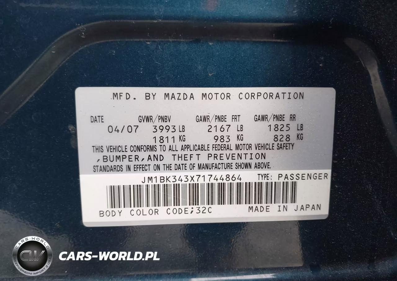 2007 Mazda Mazda3 S Grand Touring VIN:JM1BK343X71744864 - 9