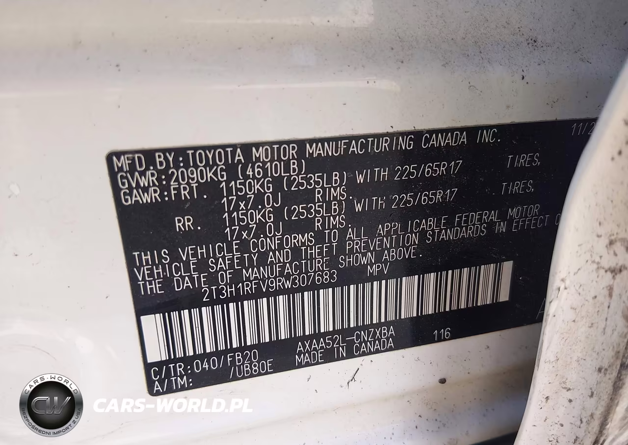 2024 Toyota Rav4 Le VIN:2T3H1RFV9RW307683 - 9