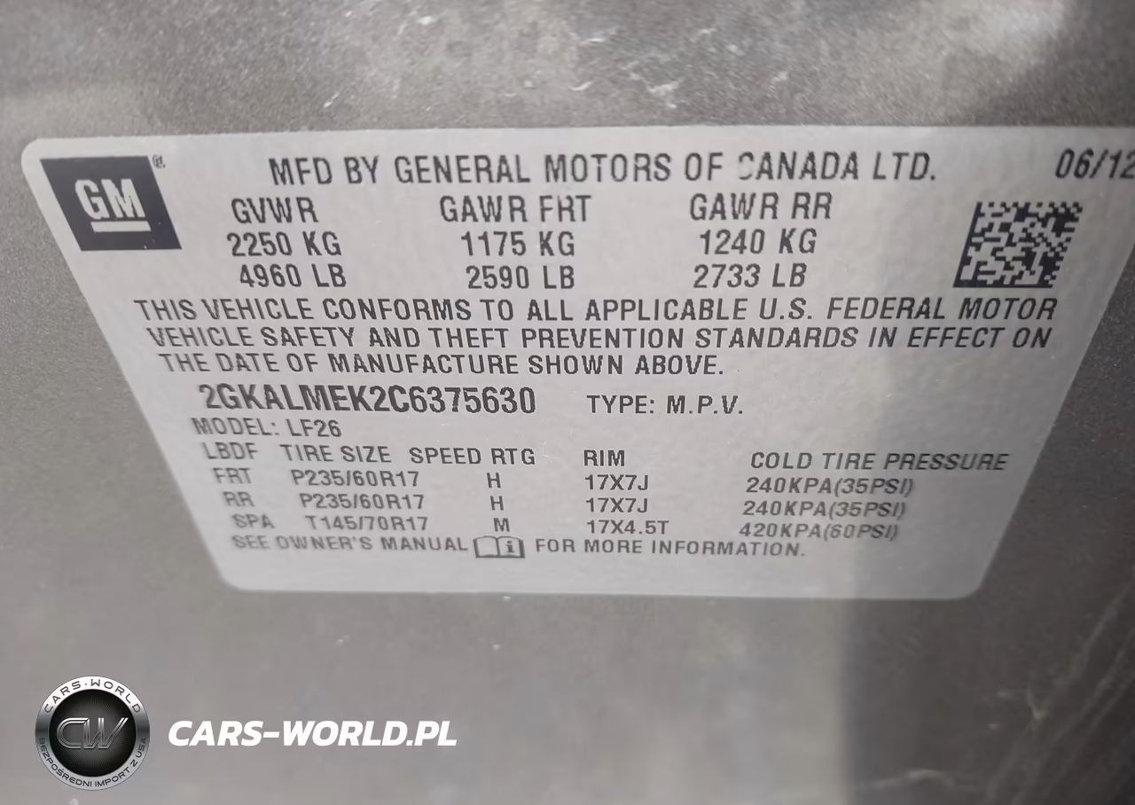 2012 GMC Terrain Sle-1 VIN:2GKALMEK2C6375630 - 9