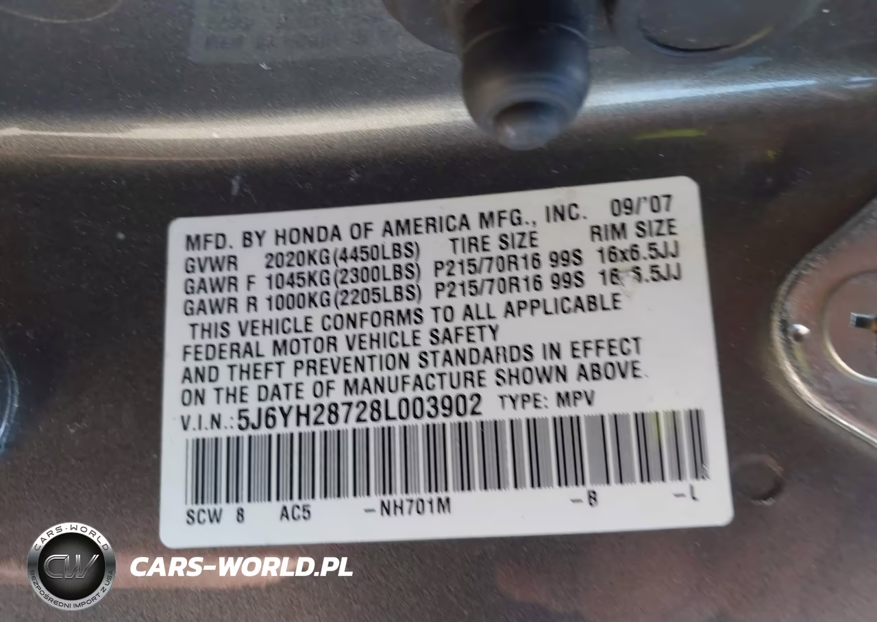 2008 Honda Element Ex VIN:5J6YH28728L003902 - 9
