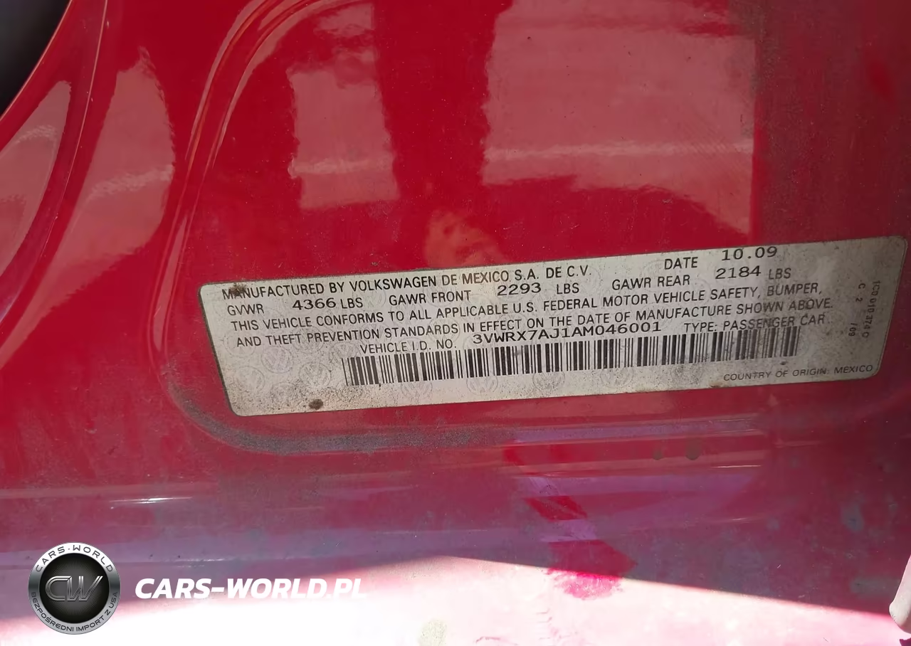 2010 Volkswagen Jetta Se VIN:3VWRX7AJ1AM046001 - 9