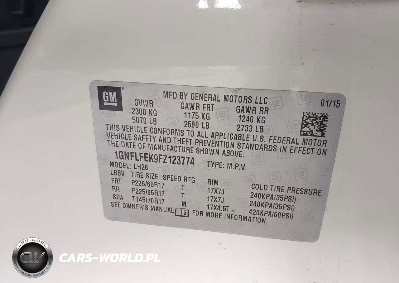 2015 Chevrolet Equinox 1Lt VIN:1GNFLFEK9FZ123774 - 9