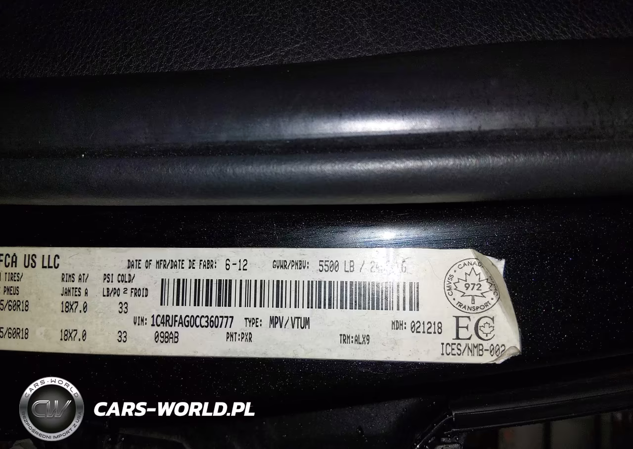 2012 Jeep Grand Cherokee Laredo VIN:1C4RJFAG0CC360777 - 9