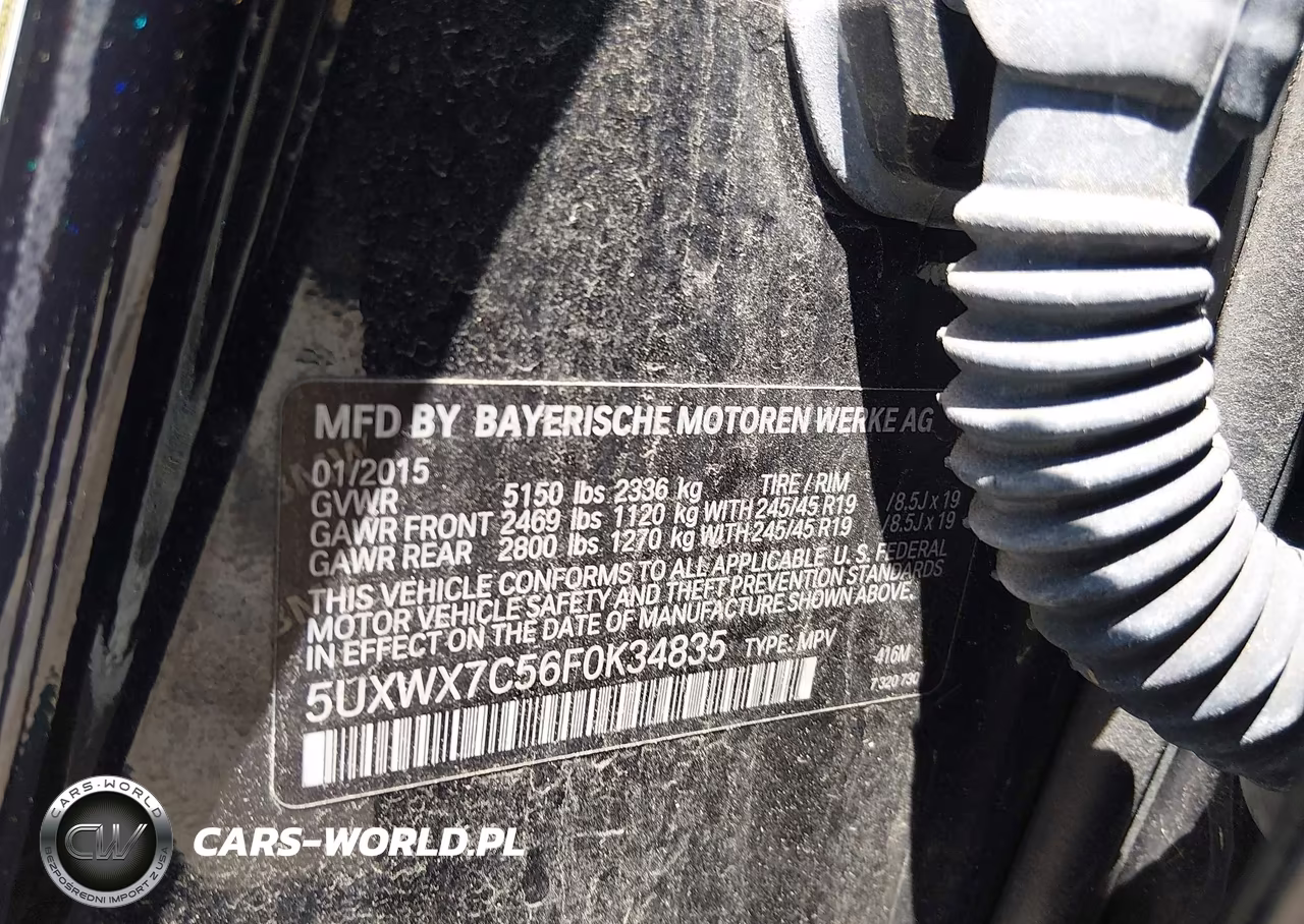 2015 BMW X3 xDrive35I VIN:5UXWX7C56F0K34835 - 9