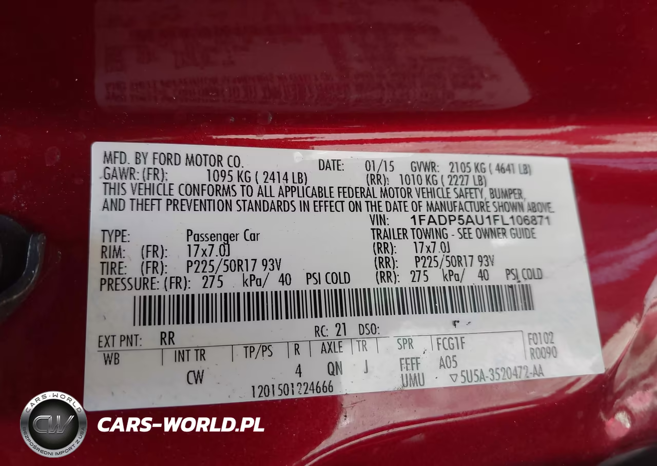 2015 Ford C-Max Hybrid Se VIN:1FADP5AU1FL106871 - 9