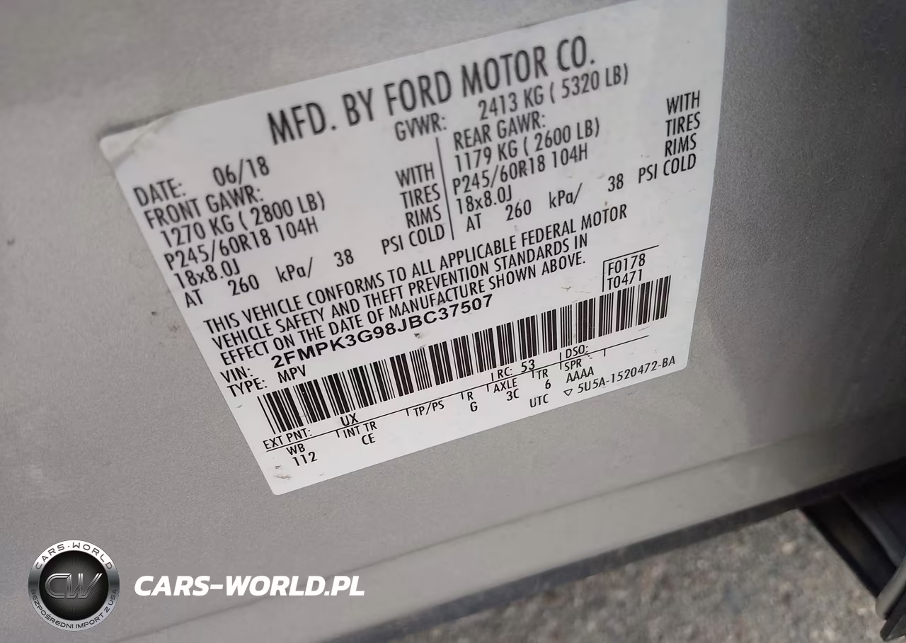 2018 Ford Edge Se VIN:2FMPK3G98JBC37507 - 9