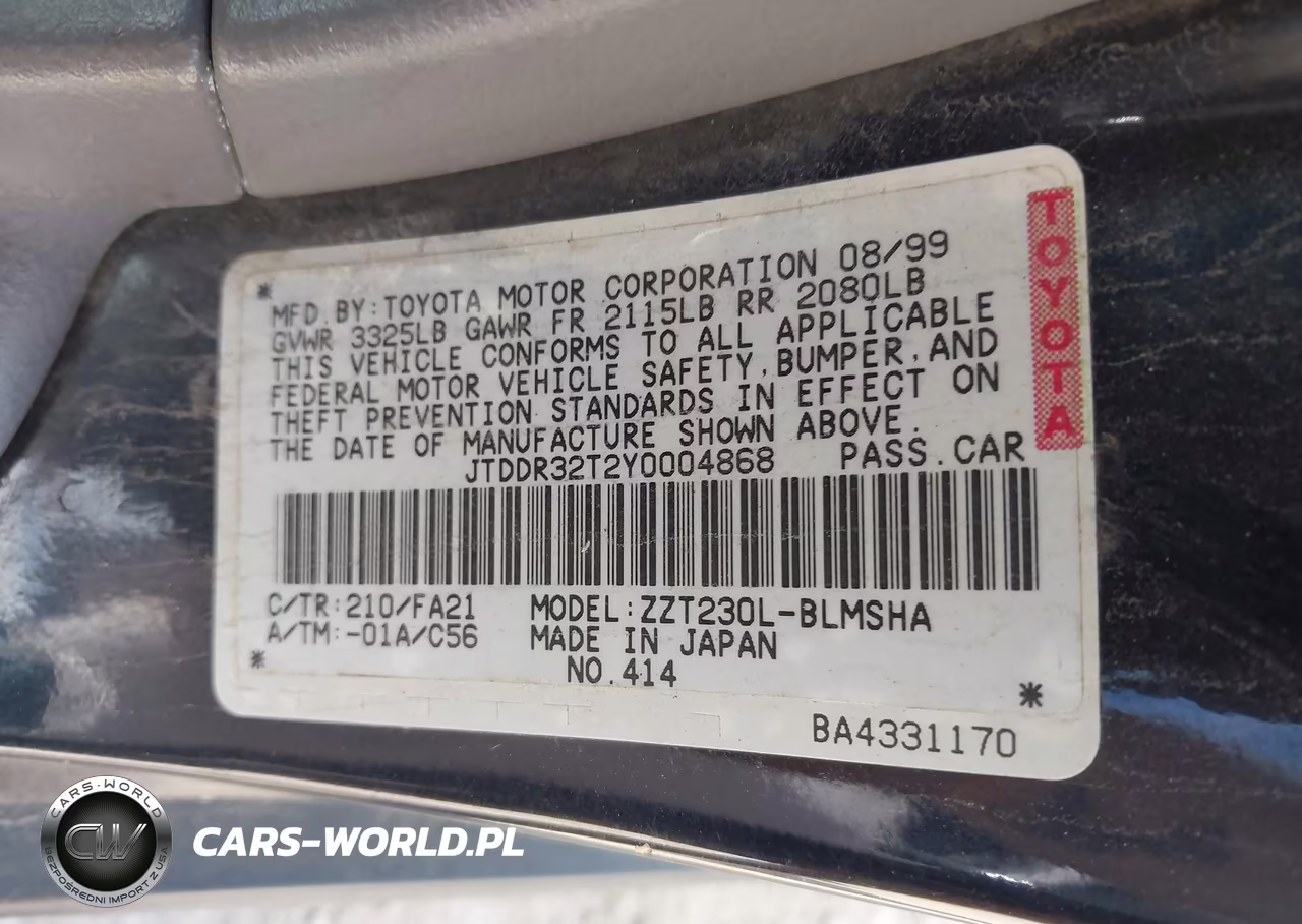 2000 Toyota Celica Gt VIN:JTDDR32T2Y0004868 - 9