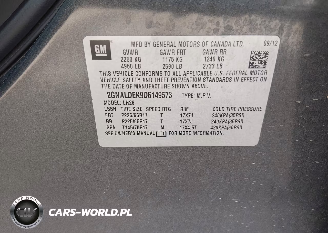 2013 Chevrolet Equinox 1Lt VIN:2GNALDEK9D6149573 - 9