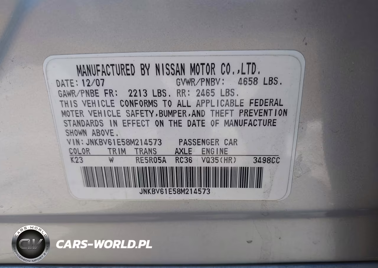 2008 Infiniti G35 Journey VIN:JNKBV61E58M214573 - 9