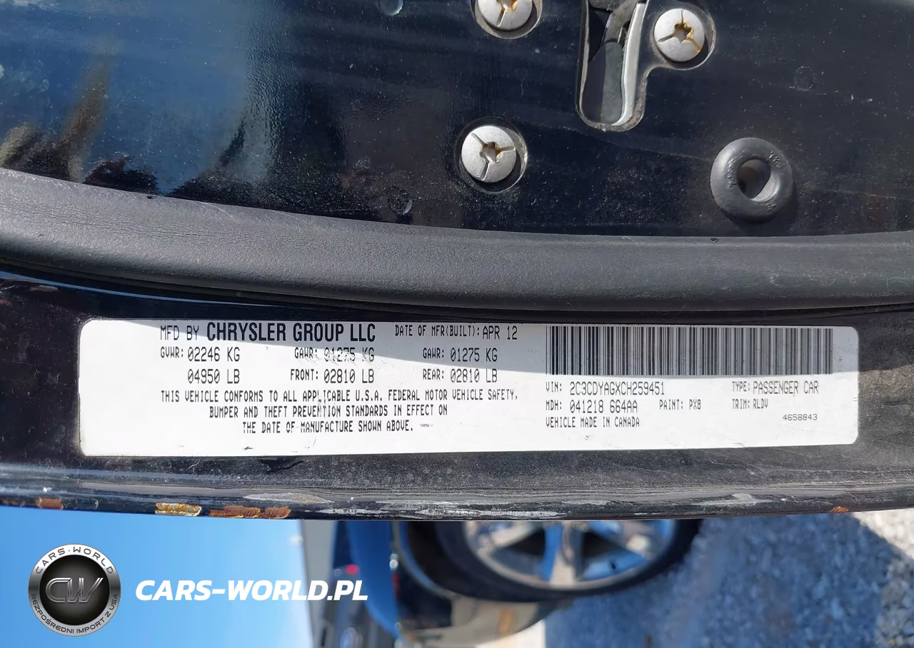 2012 Dodge Challenger Sxt VIN:2C3CDYAGXCH259451 - 9