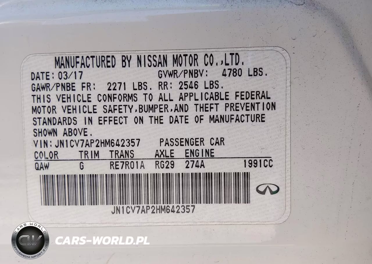 2017 Infiniti Q50 2.0T Base VIN:JN1CV7AP2HM642357 - 9