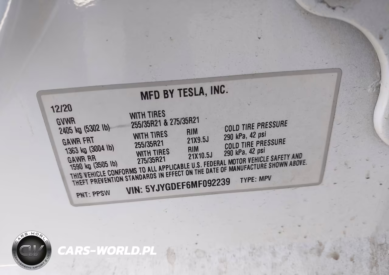 2021 Tesla Model Y Performance Dual Motor All-Wheel Drive VIN:5YJYGDEF6MF092239 - 9