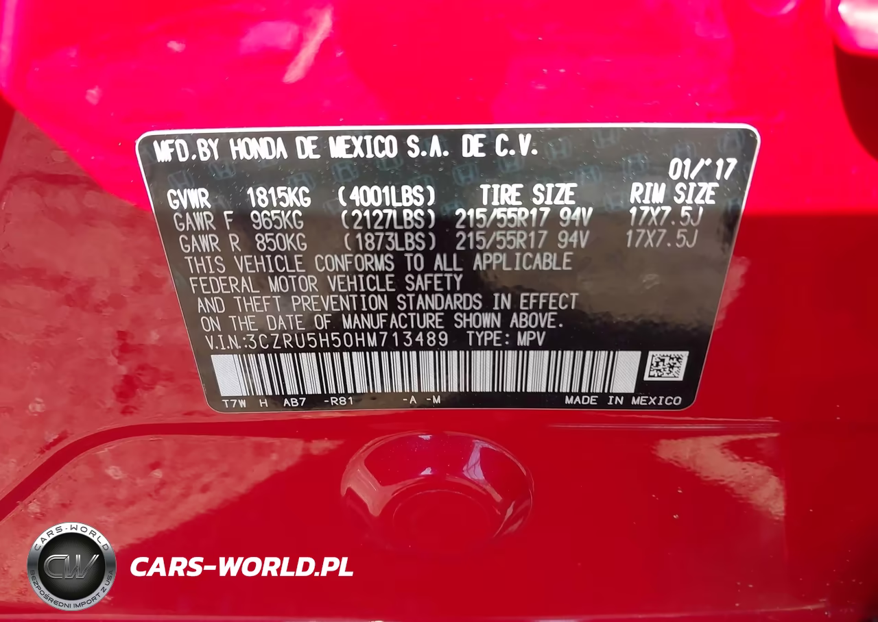 2017 Honda Hr-V Ex VIN:3CZRU5H50HM713489 - 9