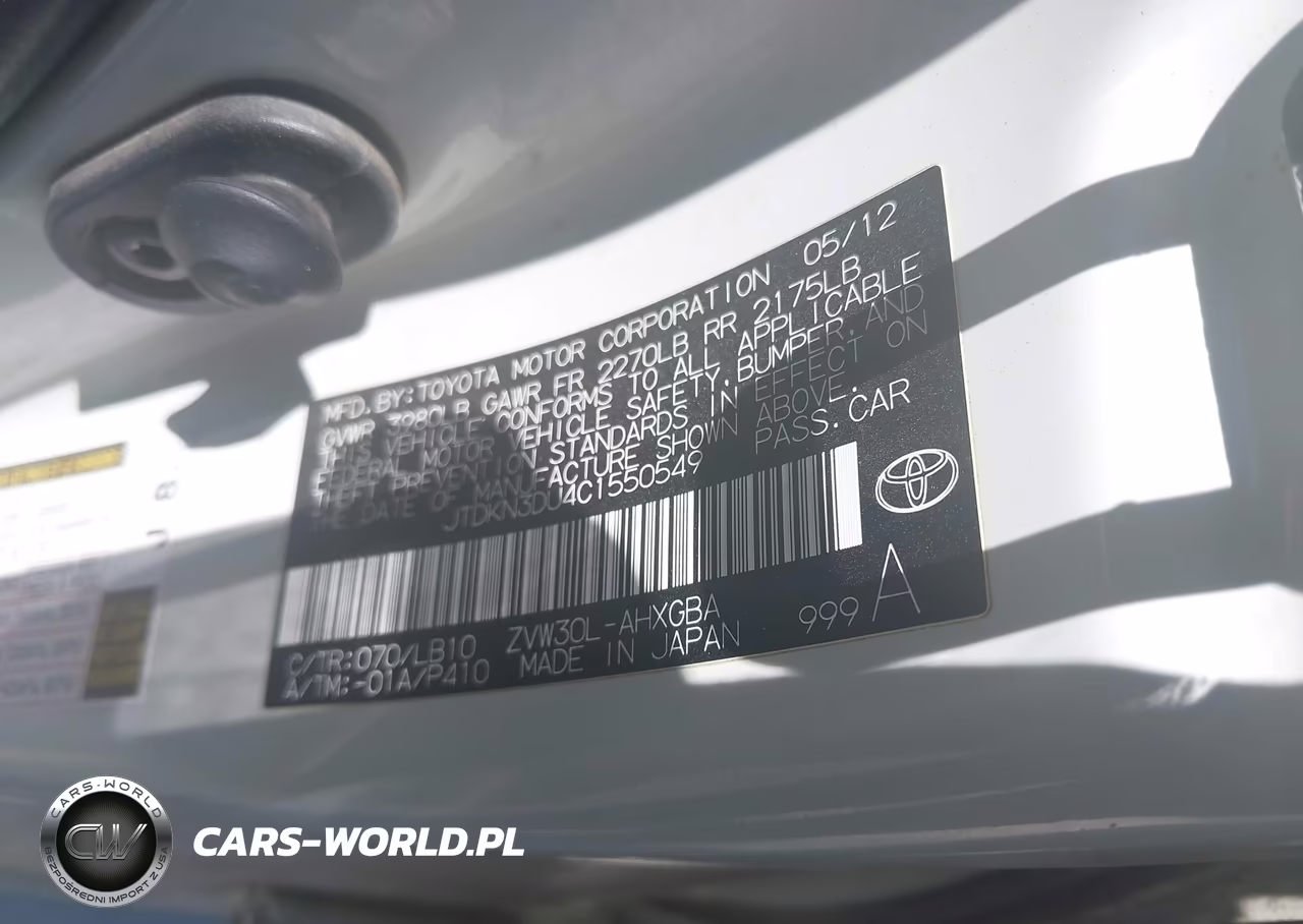 2012 Toyota Prius Four VIN:JTDKN3DU4C1550549 - 9