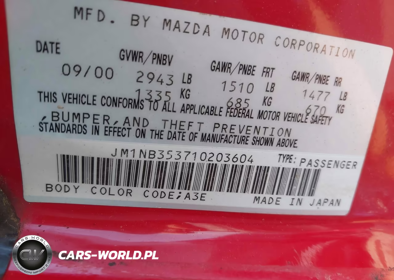 2001 Mazda Mx-5 Miata Ls-Special Edition VIN:JM1NB353710203604 - 9