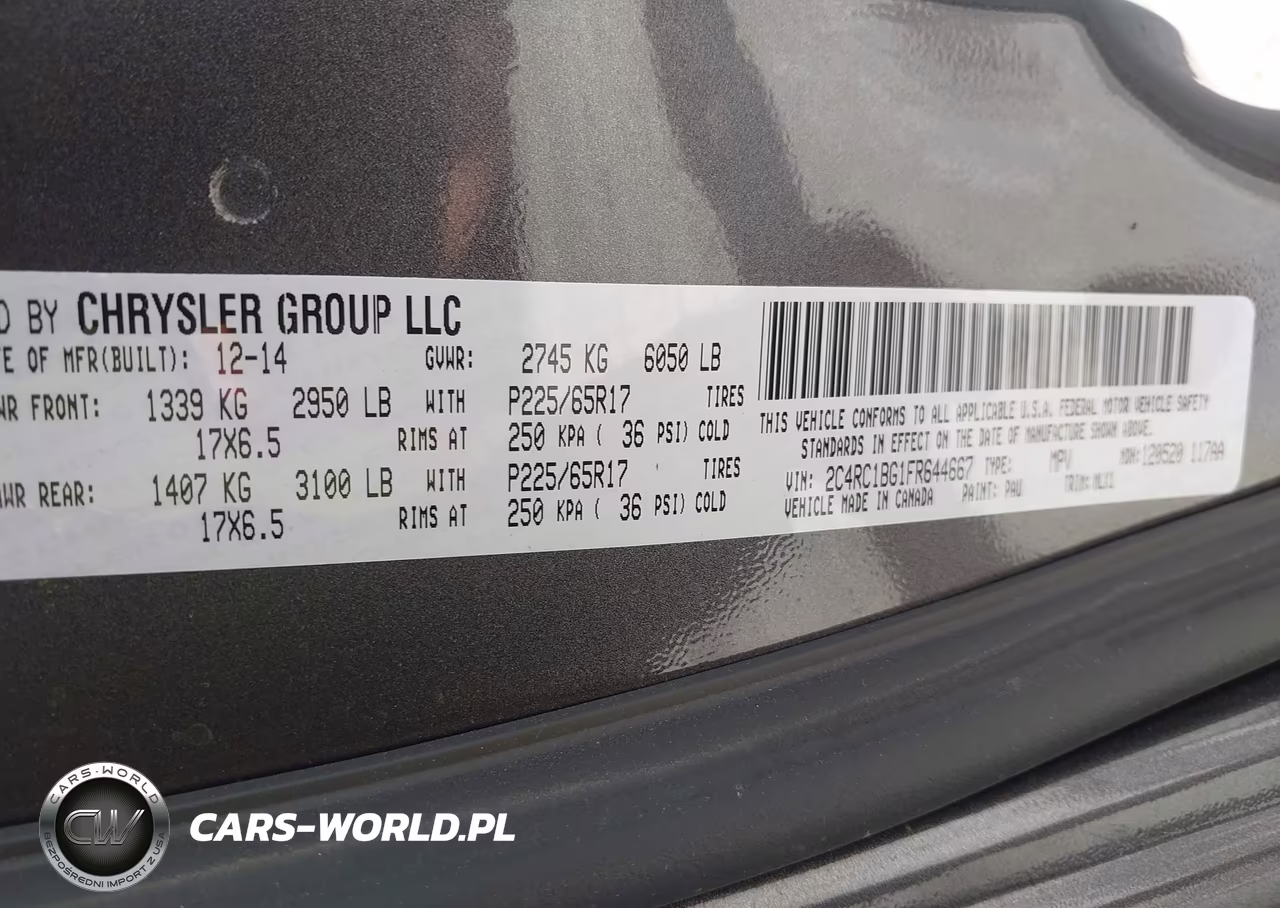 2015 Chrysler Town & Country Touring VIN:2C4RC1BG1FR644667 - 9