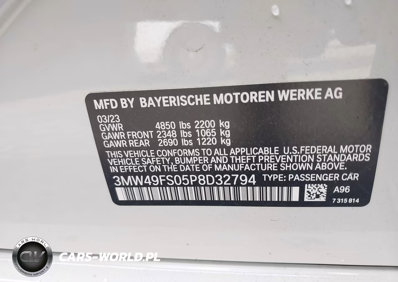 2023 BMW M340I VIN:3MW49FS05P8D32794 - 9