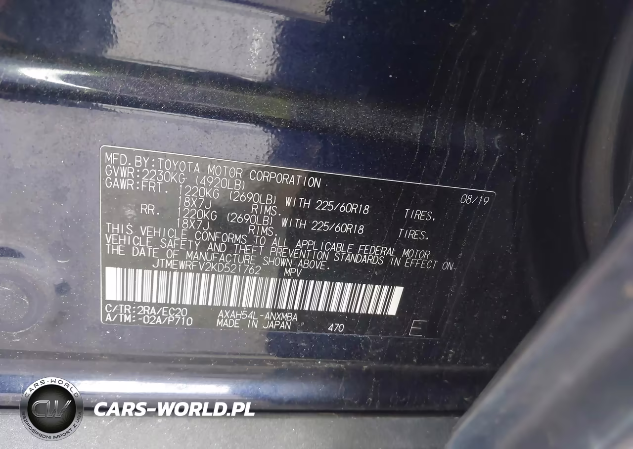 2019 Toyota Rav4 Hybrid Xse VIN:JTMEWRFV2KD521762 - 9