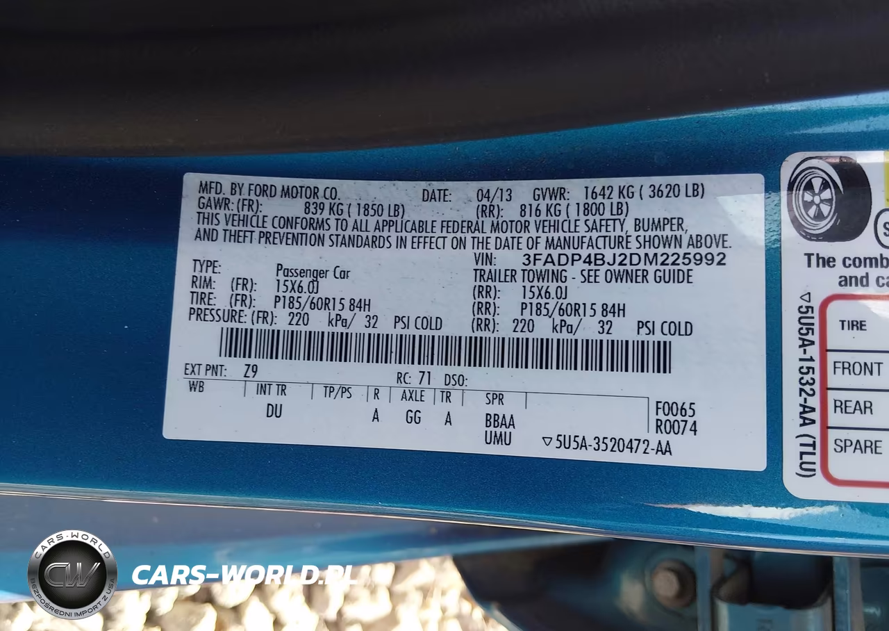 2013 Ford Fiesta Se VIN:3FADP4BJ2DM225992 - 9
