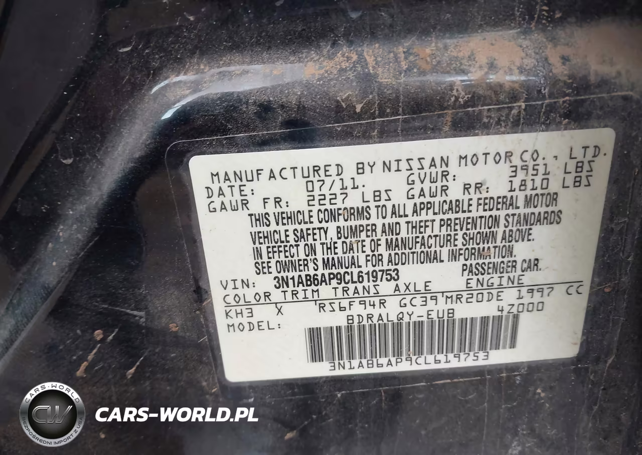 2012 Nissan Sentra 2.0 VIN:3N1AB6AP9CL619753 - 9