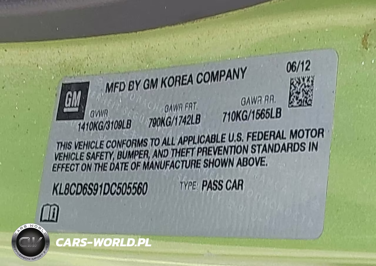 2013 Chevrolet Spark 1Lt Auto VIN:KL8CD6S91DC505560 - 9