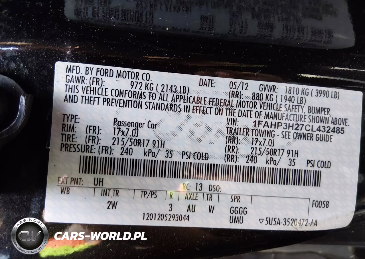 2012 Ford Focus Sel VIN:1FAHP3H27CL432485 - 9
