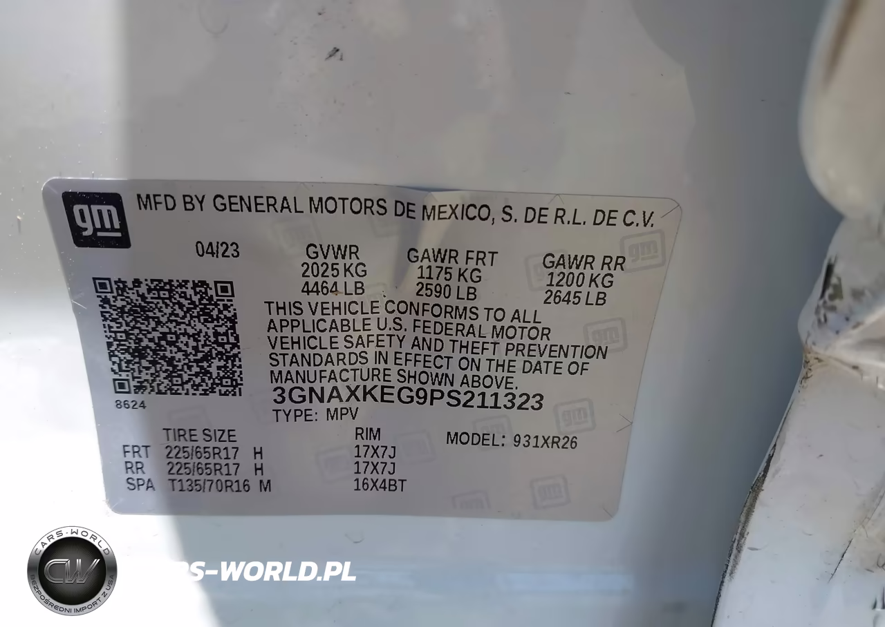 2023 Chevrolet Equinox Fwd Lt VIN:3GNAXKEG9PS211323 - 9