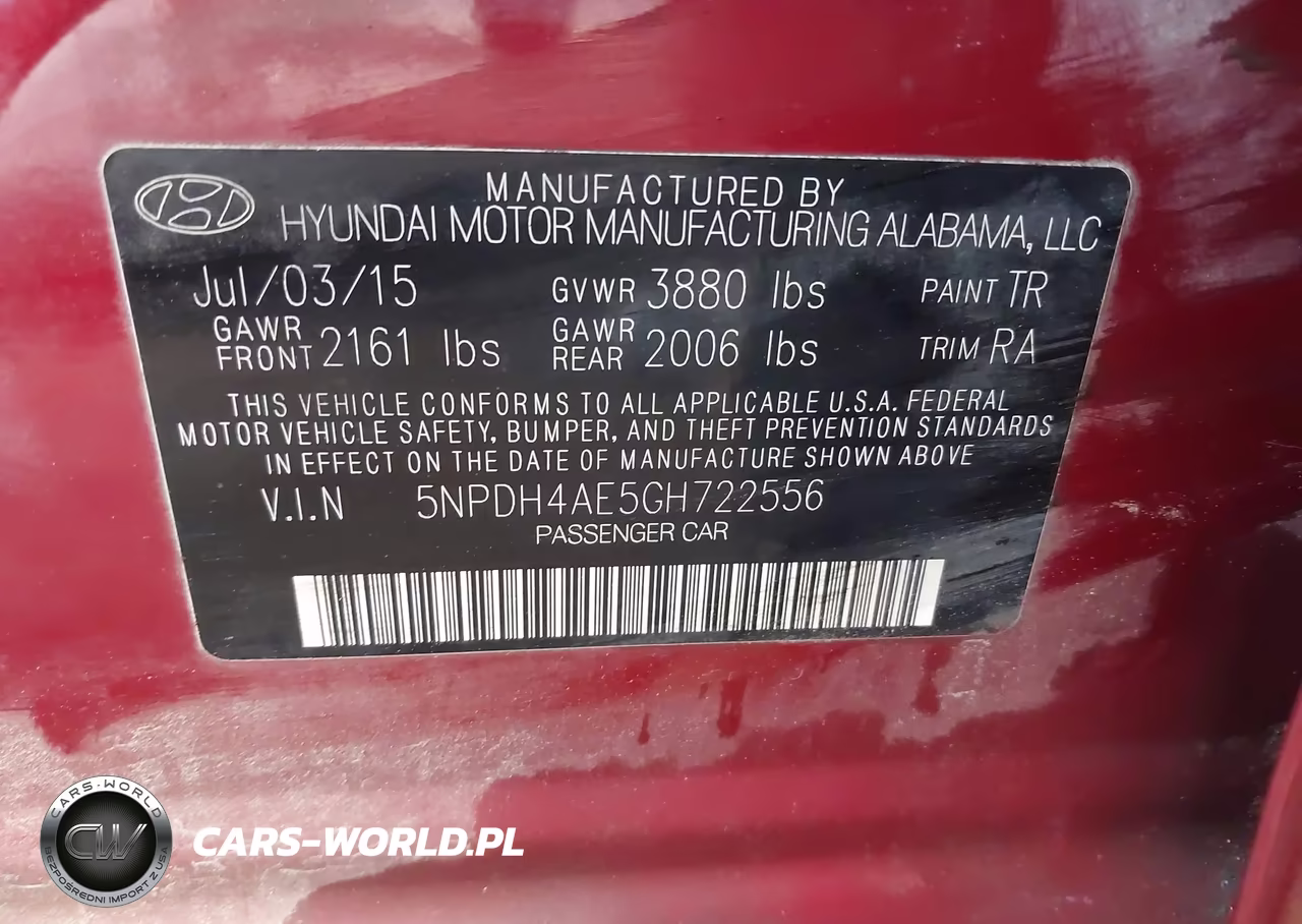 2016 Hyundai Elantra Se VIN:5NPDH4AE5GH722556 - 9