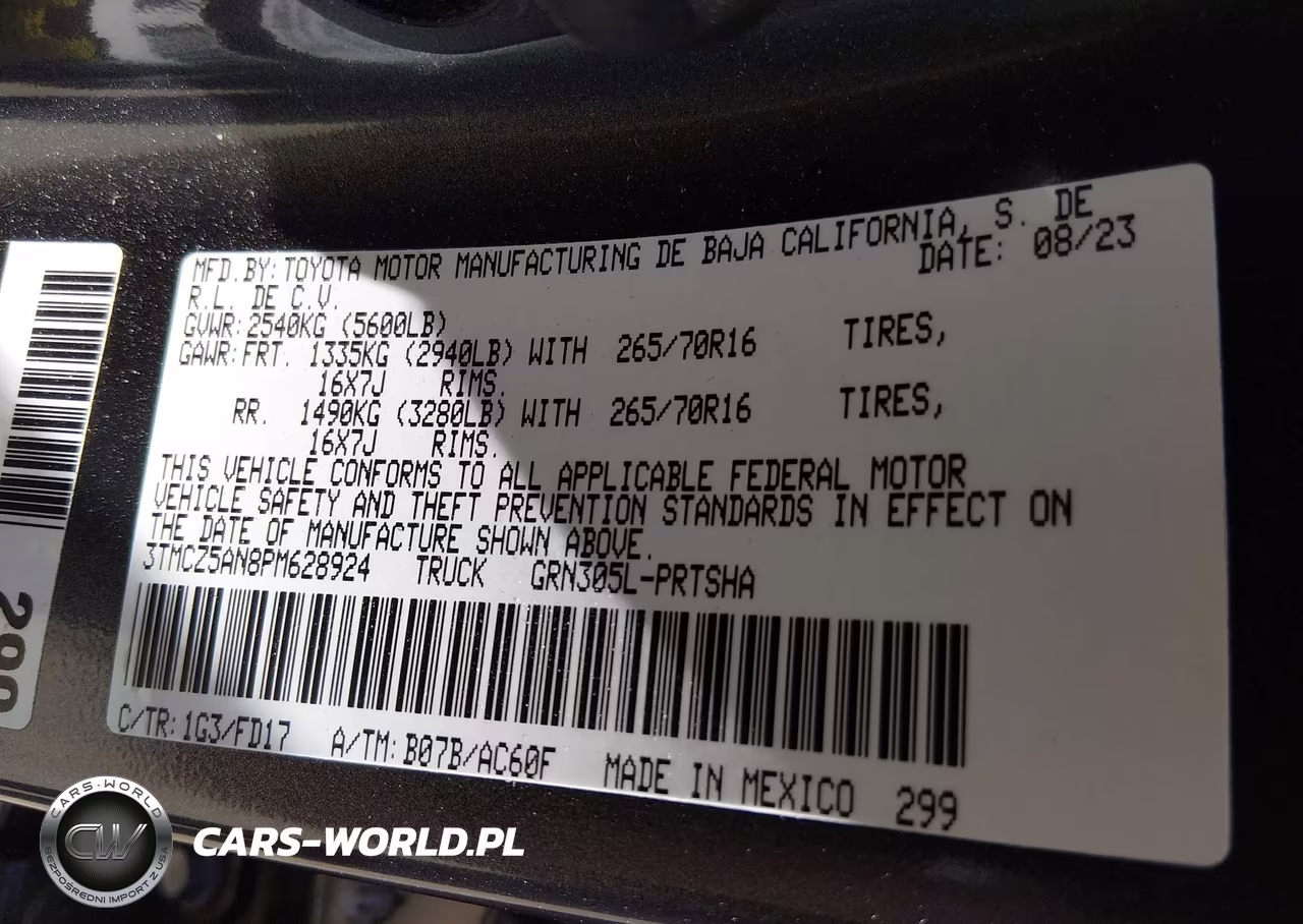 2023 Toyota Tacoma Trd Off Road VIN:3TMCZ5AN8PM628924 - 9