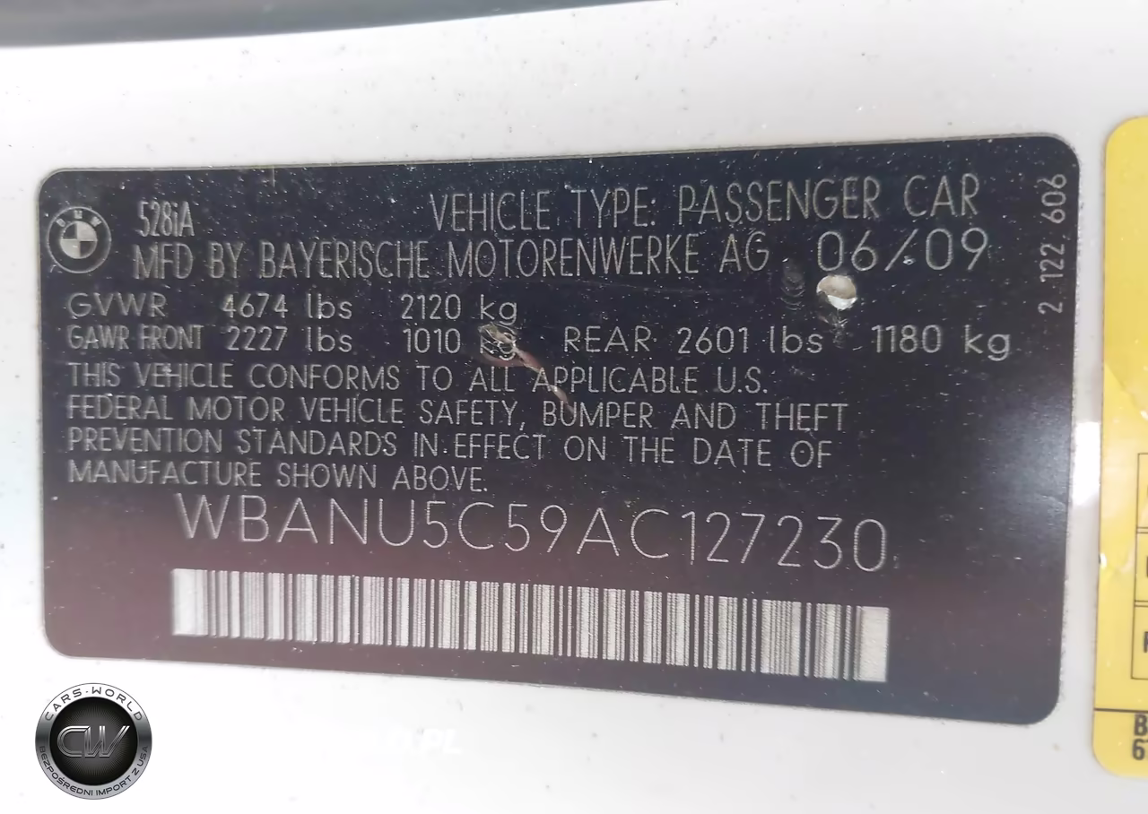 2010 BMW 528I VIN:WBANU5C59AC127230 - 9