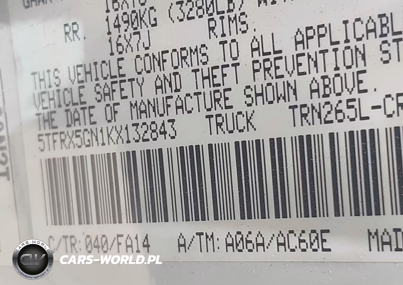 2019 Toyota Tacoma Sr VIN:5TFRX5GN1KX132843 - 9