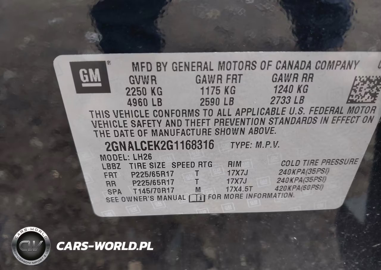 2016 Chevrolet Equinox Lt VIN:2GNALCEK2G1168316 - 9