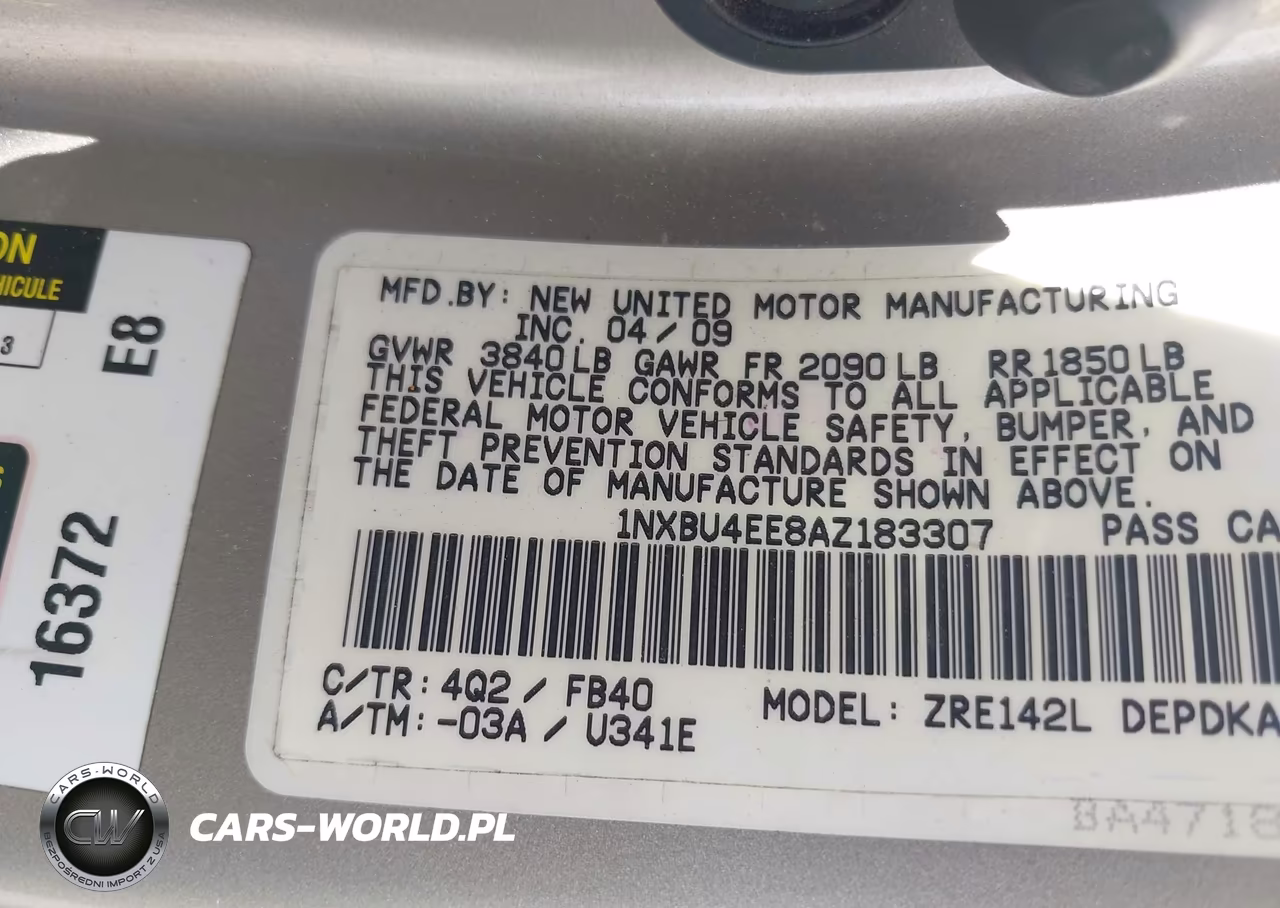 2010 Toyota Corolla VIN:1NXBU4EE8AZ183307 - 9