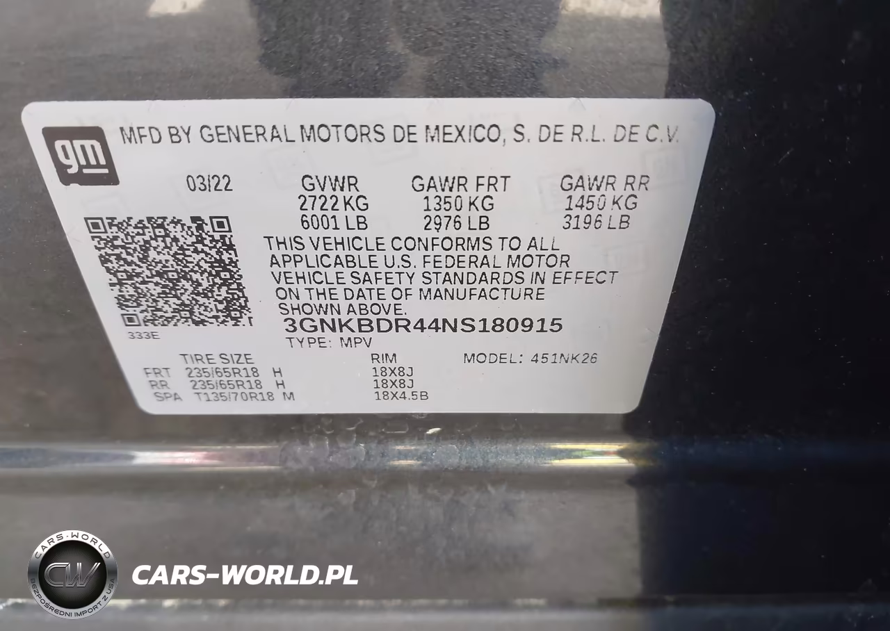 2022 Chevrolet Blazer Fwd 3Lt VIN:3GNKBDR44NS180915 - 9